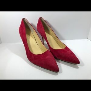 ivanka Trump Magenta Pink Suede Heels Size 7M